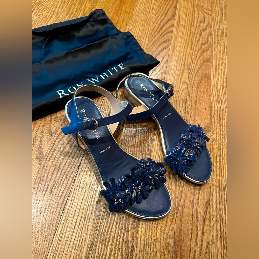 Ron White Navy Sandals